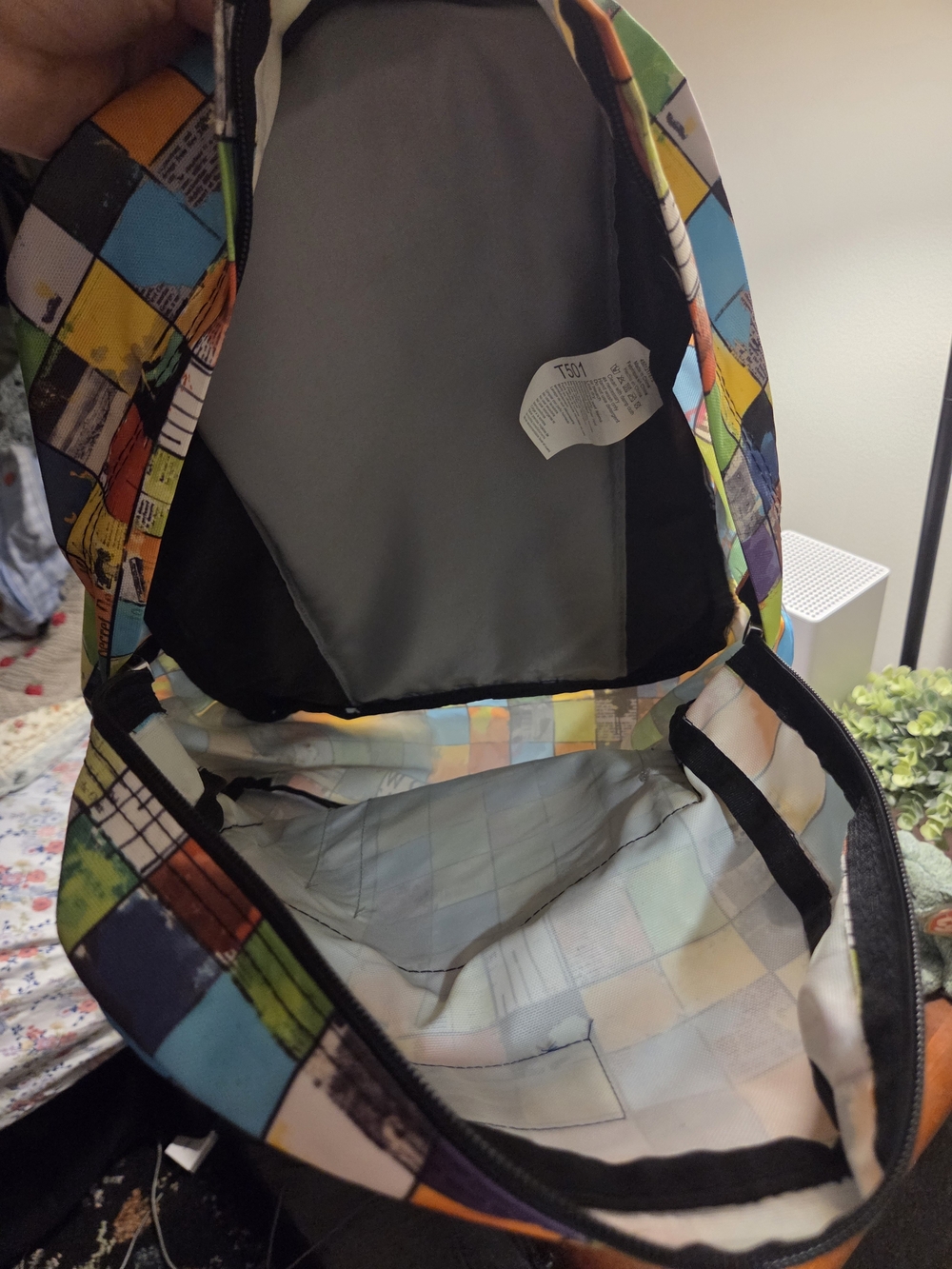 Jansport Colorblock Mosaic Checkerboard Backpack - Picture 3 of 3